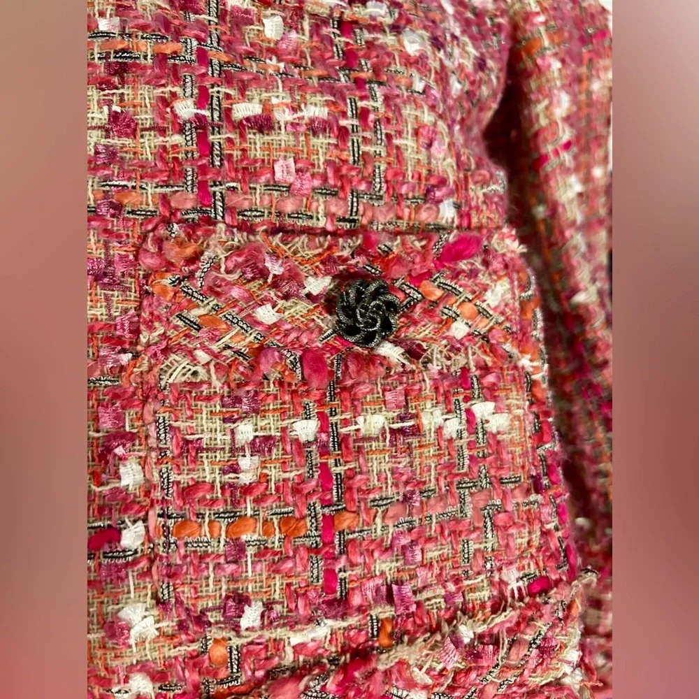 Old Navy Studio Spotlight Pink Tweed Jacket Size XS - Picture 7 of 7